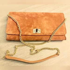 Talbots Elegant Suede Clutch Bag